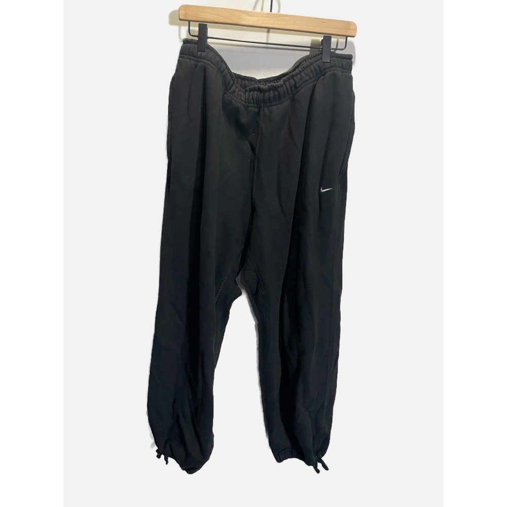 Nike Sweatpants Mens Large Black Fleece Cinch Hem‎ Joggers Sportswear Athleisure